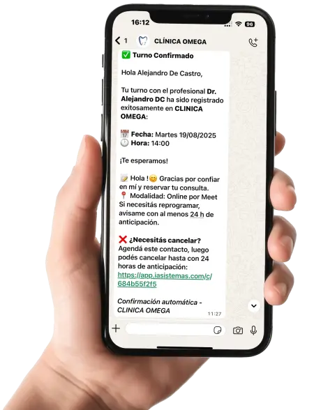Recordatorios automáticos por WhatsApp